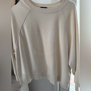 Cream Smiley Face Sweatshirt